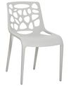 Plastic Garden Dining Chair Light Grey MORGAN_707166