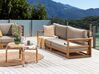 Sofa ogrodowa z-certyfikowanego-drewna-akacjowego 2-osobowa jasna TIMOR II_906330