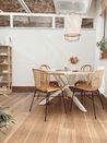 Round Dining Table ⌀ 120 cm Light Wood with White JACKSONVILLE_812977