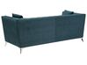 Conjunto de sofás com 5 lugares em veludo azul-verde GAULA_720539
