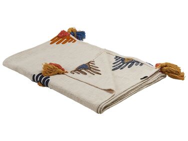 Decke Baumwolle mehrfarbig 130 x 180 cm geometrisches Muster MUNGER