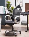 Swivel Office Chair Black and White iCHAIR_23633