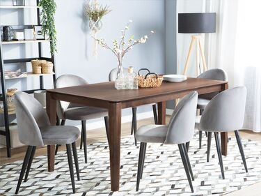 Dining Table 160 x 90 cm Dark Wood LOTTIE