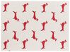 Koc bawełniany dla dzieci w jamniki 130 x 170 cm beżowo-czerwony REERH_905349