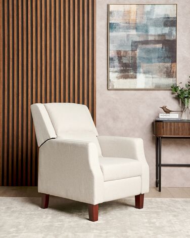 Fabric Recliner Chair Beige EGERSUND