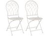 Lot de 2 chaises de jardin blanc cassé STIFFE_856124