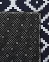 Teppich schwarz / weiß 80 x 200 cm geometrisches Muster Kurzflor KARUNGAL_831518