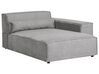 Left Hand 2 Seater Modular Fabric Corner Sofa with Ottoman Grey HELLNAR_911888