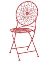 Conjunto de 2 cadeiras de jardim em metal vermelho SCARIO_856035