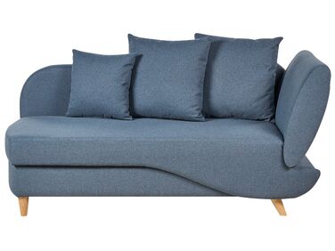 Chaise Lounge tessuto con contenitore blu lato destro MERI II