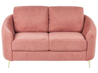 2-Sitzer Sofa Polsterbezug rosa / gold TROSA