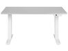 Schreibtisch grau / weiß 120 x 72 cm elektrisch höhenverstellbar DESTINES_899306