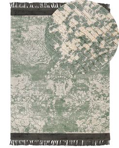 Matto viskoosi vihreä/beige 160 x 230 cm AKARSU Matto viskoosi vihreä/beige 160 x 230 cm AKARSU