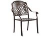Set di 4 sedie da giardino alluminio marrone scuro MANFRIA_765571
