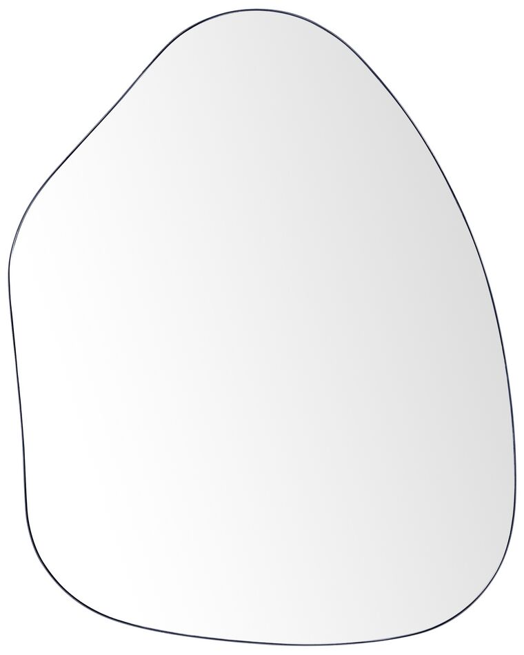 Nástěnné kovové zrcadlo 70 x 92 cm černé PUTEAUX_892010