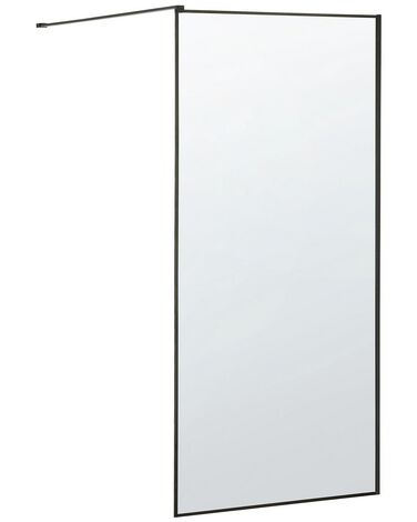 Ścianka prysznicowa szkło hartowane 90 x 190 cm czarna WASPAM