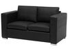 2 Seater Leather Sofa Black HELSINKI_678874