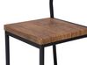Jedálenská súprava stola a 6 stoličiek tmavé drevo/čierna LAREDO_690210