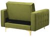 Conjunto de sofás 5 lugares em veludo verde ABERDEEN_882486