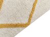 Teppich Baumwolle cremeweiß / gelb 160 x 230 cm geometrisches Muster Shaggy BEYLER_842985