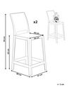 Set of 2 Bar Chairs Transparent WELLINGTON_844620