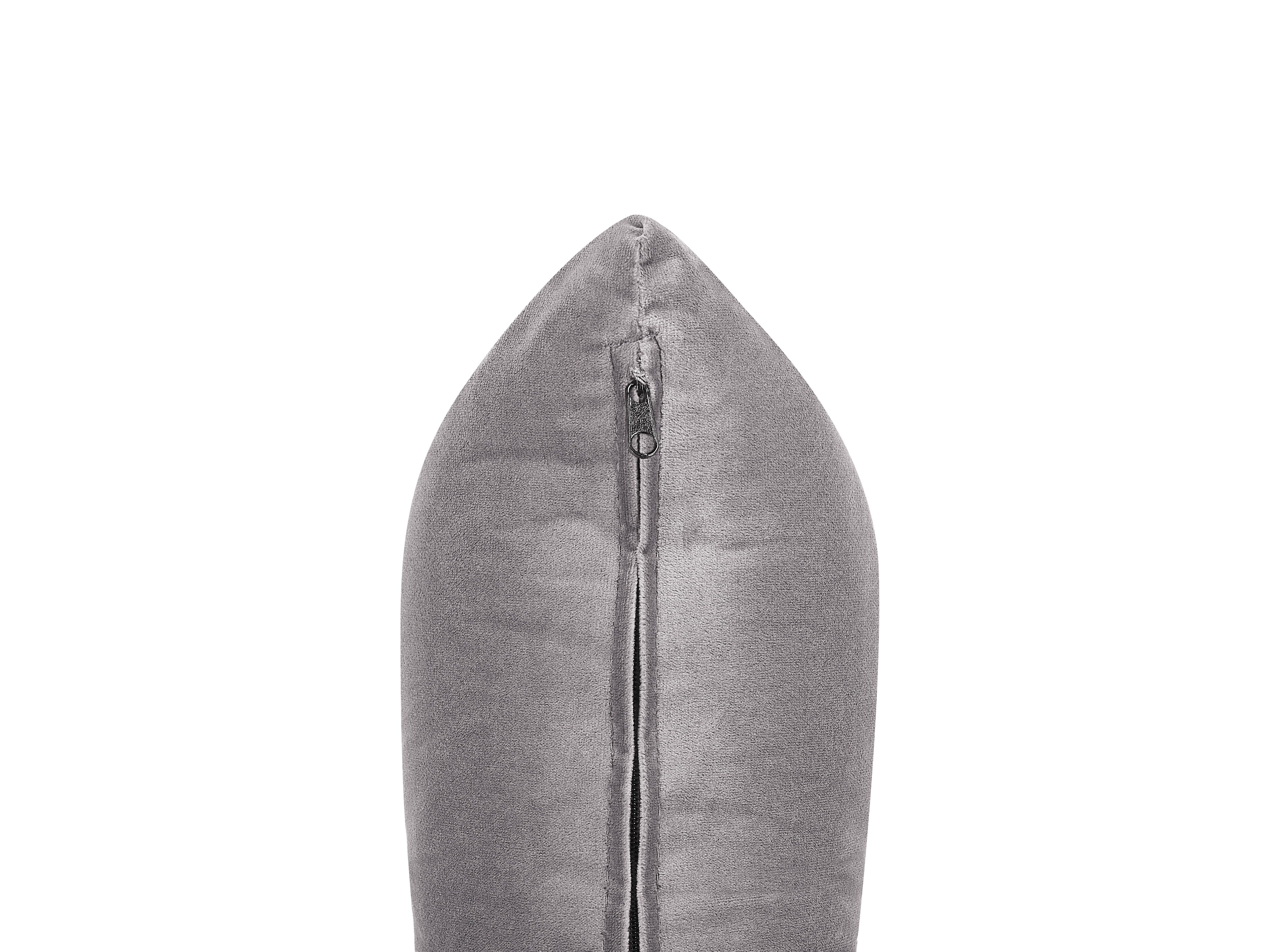 2 Seater Velvet Sofa Bed Grey VESTFOLD Beliani.co.uk