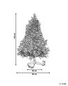 Sapin de Noël LED effet neige 120 cm blanc TATLOW_813210