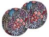 Lot de 2 coussins d'extérieur à motif floral multicolores ⌀ 40 cm CASTELARO_881188
