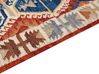 Kelim Teppich Wolle mehrfarbig 160 x 230 cm abstraktes Muster Kurzflor VANASHEN_858537