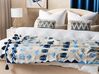 Cotton Blanket 130 x 180 cm Beige and Blue BHIND_829183