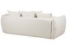 Boucle Sofa Bed with Storage Cream White VALLANES_904227