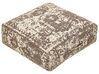 Cotton Floor Cushion 50 x 50 x 20 cm Beige and Brown SHASA_879974