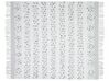 Manta de acrílico gris claro/blanco 130 x 150 cm YAMALAK_820999