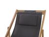Set of 2 Folding Deck Chairs and 2 Replacement Fabrics (Various Options) Light Wood AVELLINO_860255