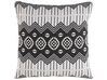 Set of 2 Cotton Cushions Geometric Pattern 45 x 45 cm Black and White CARDAK_802265