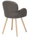 	Conjunto de 2 sillas de comedor de poliéster gris pardo/madera clara BROOKVILLE_693778