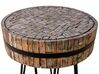 Mesa auxiliar de madera de teca clara/negro ⌀ 45 cm TAKU_678545