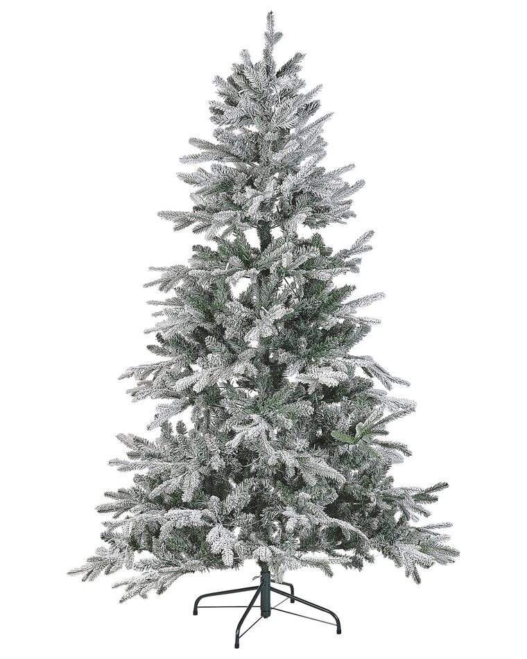 Sapin de Noël 180 cm blanc préallumé MIETTE Beliani.fr