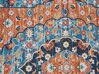 Teppich blau / orange 80 x 200 cm orientalisches Muster Kurzflor MIDALAM_831391