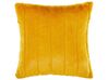 Conjunto de 2 almofadas amarelas com pelo 45 x 45 cm PUMILA_822103