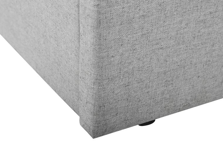 Fabric EU King Size Ottoman Bed Grey LORIENT Beliani.co.uk