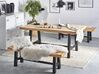 Set de jardin table et bancs en bois avec pieds noirs SCANIA_754598