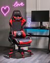 Cadeira gaming em pele sintética vermelha e preta VICTORY_759160