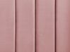 Letto con rete a doghe velluto rosa 140 x 200 cm NOYERS_834500