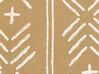 Bavlněný polštář s geometrickým vzorem 45 x 45 cm béžový/bílý BANYAN_838616