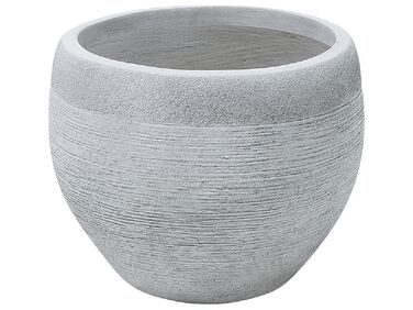 Stone Plant Pot 38x38x30 cm White ZAKROS 