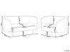 Sofa Set Polsterbezug weiß / schwarz 3-Sitzer LOEN_867613