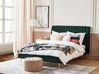 Zamatová posteľ 140 x 200 cm zelená MARVILLE_835899
