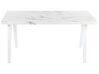 Dining Table 160 x 90 cm Marble Effect White GRIEGER_850369