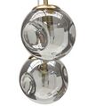 5 Light Glass Pendant Lamp Transparent and Brass RALFES_868615